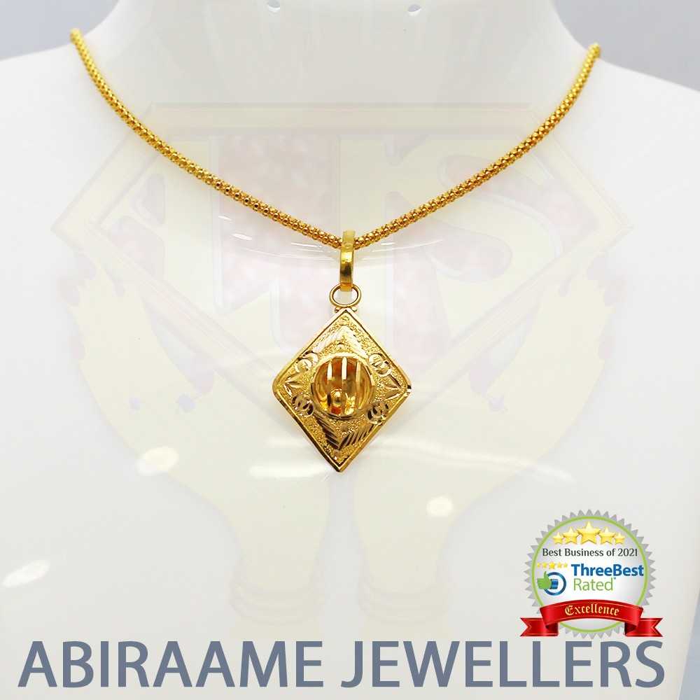Buy 250+ Gold Fancy Pendant Designs Online | Abiraame Jewellers