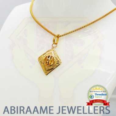 custom pendants, gold chain locket new designs, latest pendant designs in gold, abiraame jewellers