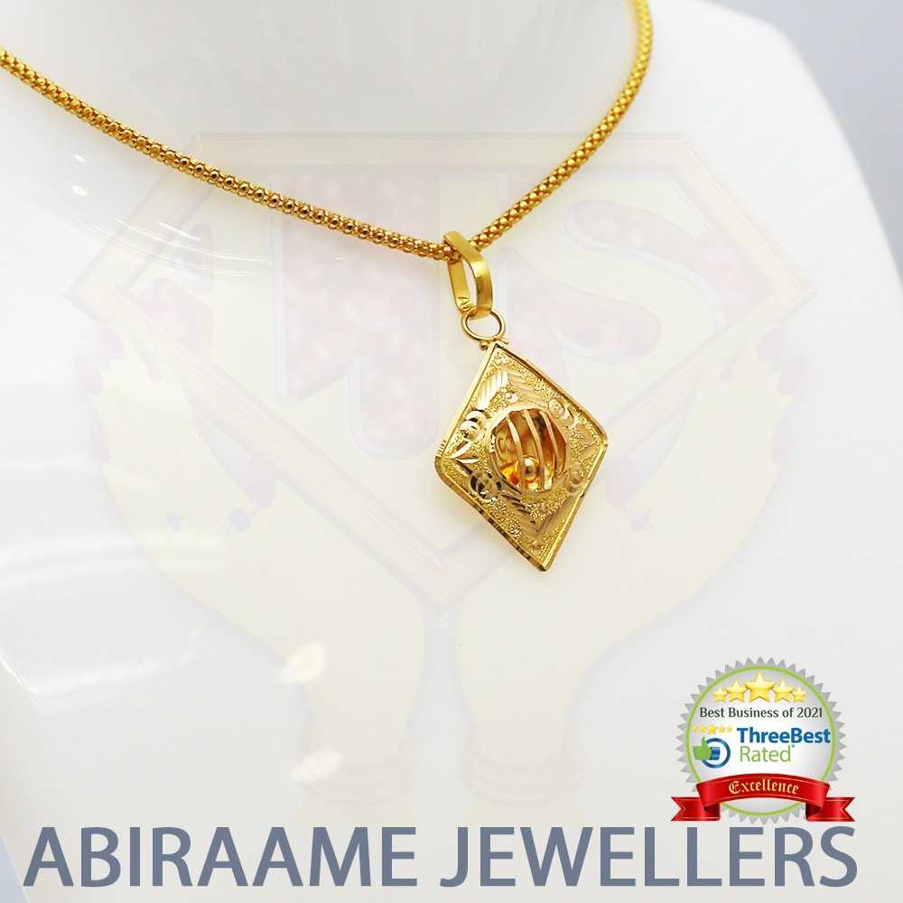 Buy 250+ Gold Fancy Pendant Designs Online | Abiraame Jewellers