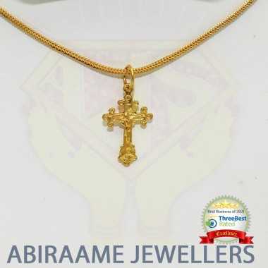 gold cross pendants, cross lockets, gold cross chain, mens gold cross pendant, jesus cross necklace, abiraame jewellers