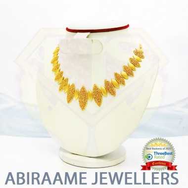 abiraame jewellers, new gold chain design, latest gold chain design, gold necklace new design
