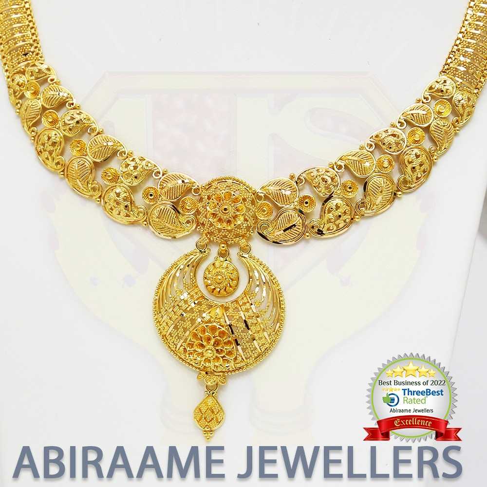 Gold Choker Design | Buy Fancy Gold Necklace Designs Online | AJS