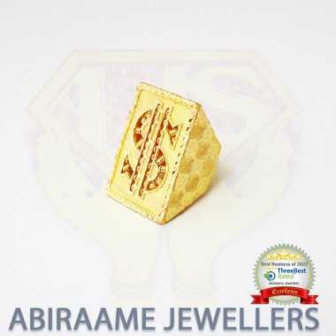 dollar ring, dollar sign gold ring, dollar sign ring, sign ring, engagement rings, abiraame jewellers