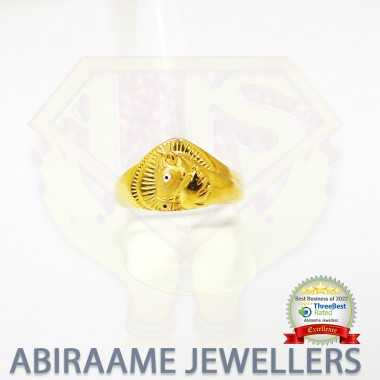 horse ring, horse shoe ring, gold horse shoe ring, abiraame jewellers