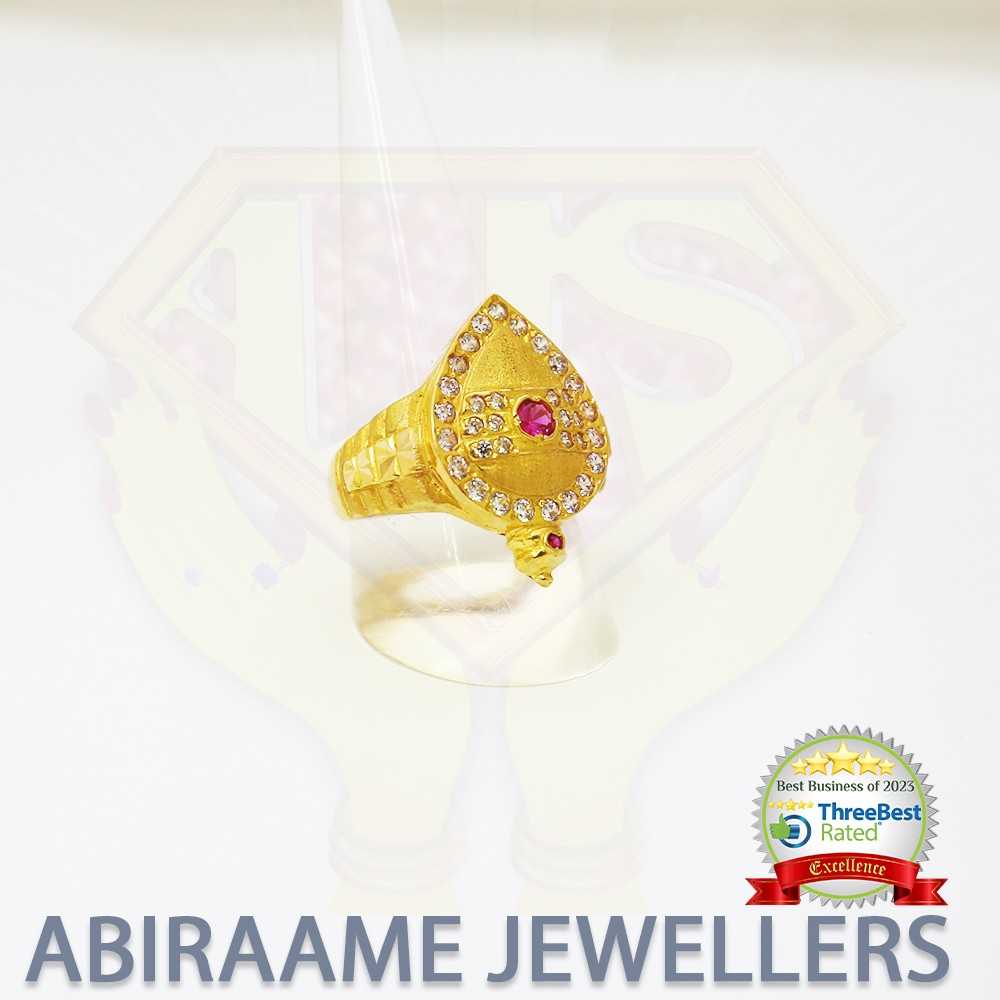 Shop Lord Murugan Vel Ring In Gold Online From Abiraame Jewellers Singapore